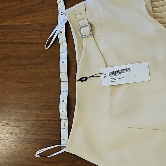 Karen Millen Tailored Buckle Detail Pleated Mini Skirt, NWT - Picture 9 of 12